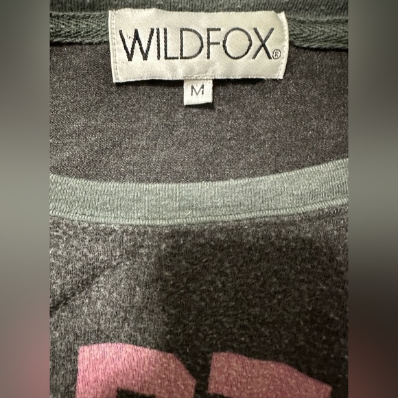 Rare “Party Naked” Wildfox Gray and Pink Crew Neck Sweater Medium - Picture 3 of 3